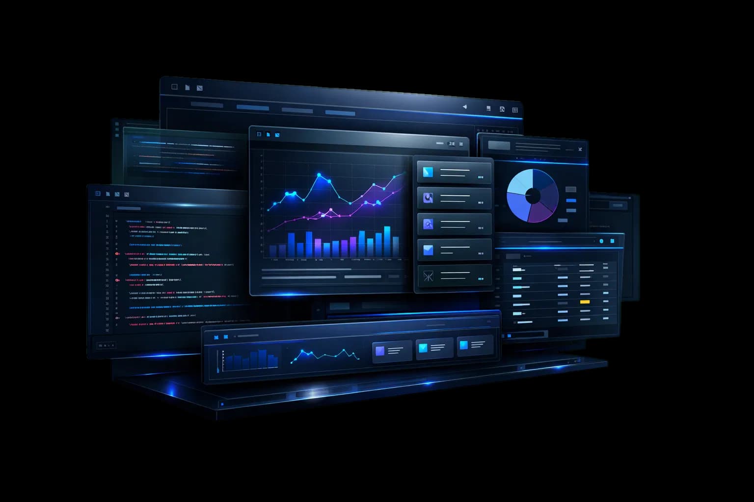 Featured project mock interface